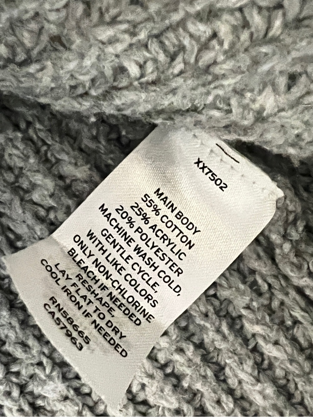 BP Nordstrom Gray Ribbed Knit Sweater Small Cropped Crewneck Capsule Cozy Top - Picture 4 of 6